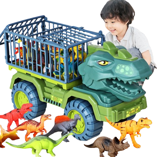 NNEOBA toy car suit boy puzzle Tyrannosaurus excavator car crane drop resistance