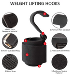 NNEOBA PowerLift Hook Grips with Wrist Wraps & Hand-Bar Straps