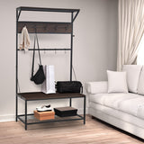 NNEDPE 4-in-1 Hall Tree Entryway Coat Rack