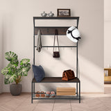 NNEDPE 4-in-1 Hall Tree Entryway Coat Rack