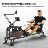 NNEDPE 13L Water Resistance Rowing Machine Rower
