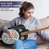 NNEDPE 40in Resonator Guitar - Black
