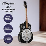 NNEDPE 40in Resonator Guitar - Black