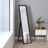 NNECW Full-length Wood Mirror with Wooden Frame-Black