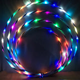 NNETM LED Light-Up Fitness Hoop, Color Changing & Detachable - 24 LEDs, 90cm