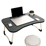 NNECN Portable Folding Laptop Bed Tray Table Lap Desk Notebook Breakfast Cup Slot