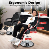 NNECW 360° Swivel Salon Chair with Adjustable Headrest