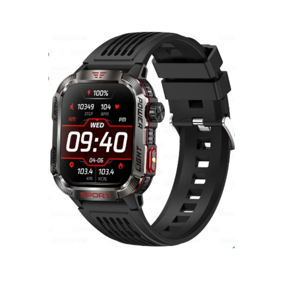 NNEOBA Outdoor Military Smartwatch GPS Bluetooth Call for Men (Black)