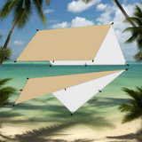 NNEOBA Waterproof Tarp Tent Awning Shade Outdoor (Beige)