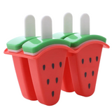 NNEOBA 4 Grid Silicone Pop Molds Reusable Cream Maker