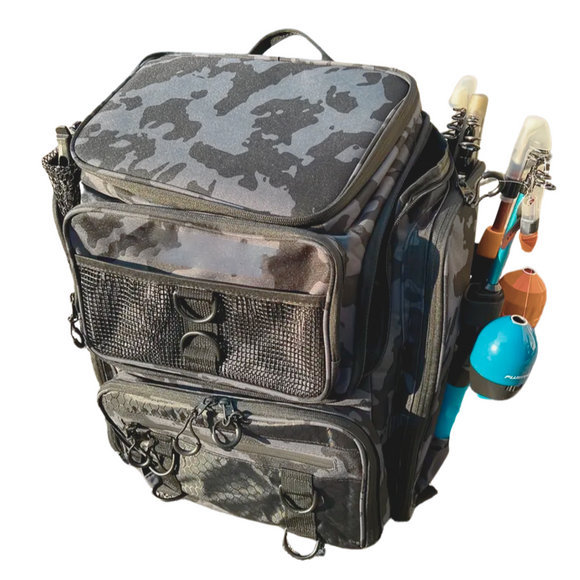 NNETM Fishing Backpack with Rod Holder