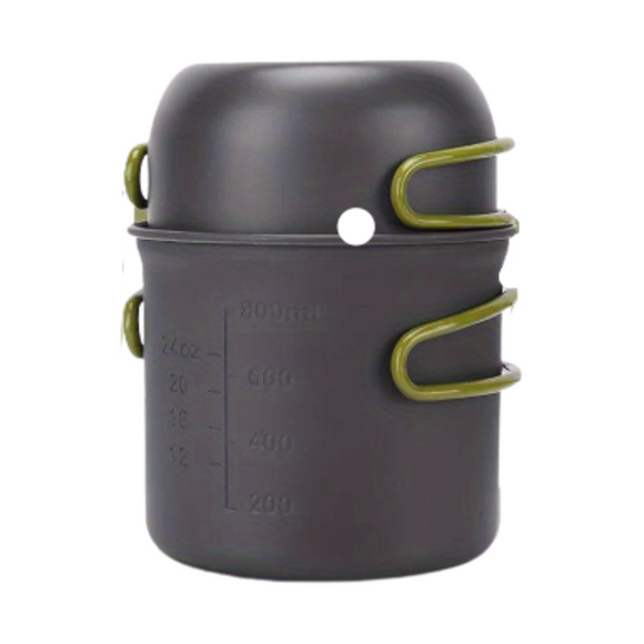 NNETM Camping Cookware Set with Foldable Pot & Skillet