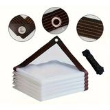 NNETM Transparent PVC Waterproof Tarpaulin for Outdoor Protection