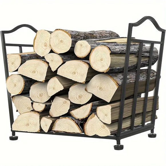 NNETM Firewood Rack Metal Outdoor Log Organizer