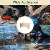 NNETM Stainless Steel Camping Stove Windshield (3-Panel)