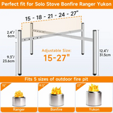 NNETM Fire Pit Stand Stainless Steel for Outdoor Use
