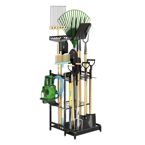 NNETM Garden Tool Storage Rack Rustproof Organizer