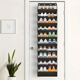 NNETM 10-Tier Over-the-Door Foldable Shoe Organizer