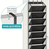 NNETM 10-Tier Over-the-Door Foldable Shoe Organizer