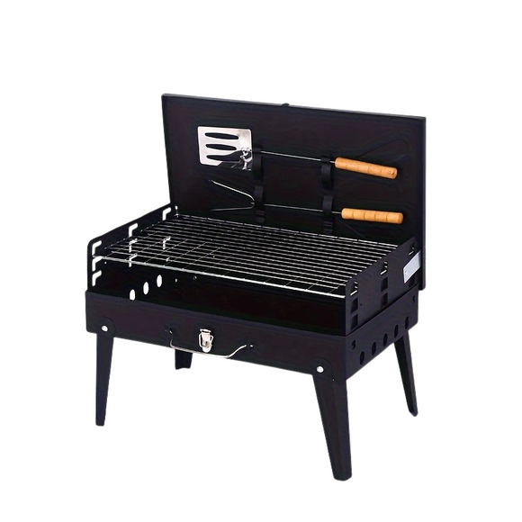 NNETM Portable Iron BBQ Grill with Tools