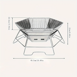 NNETM Stainless Steel Folding BBQ Stove
