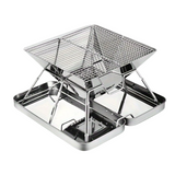 NNETM Stainless Steel Folding BBQ Grill Outdoor Cooking