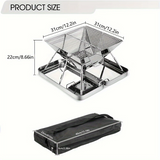 NNETM Stainless Steel Folding BBQ Grill Outdoor Cooking