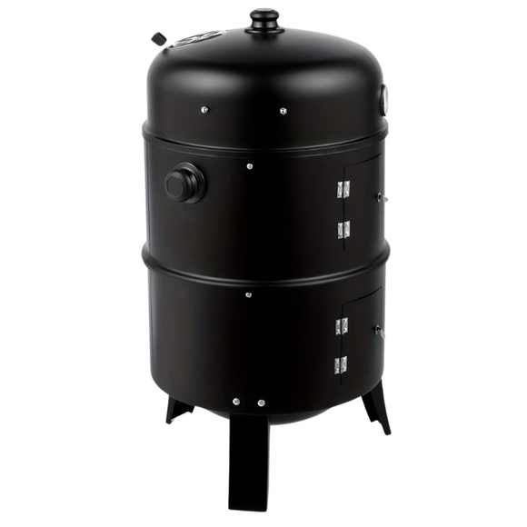 NNETM 3-in-1 Charcoal Smoker Grill Outdoor BBQ Cooker