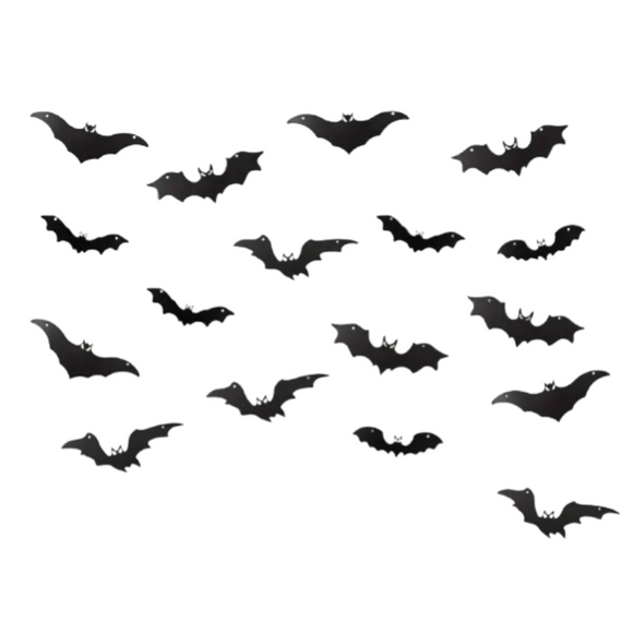 NNETM Halloween Glow Bats with Hanging Decor (20pcs)