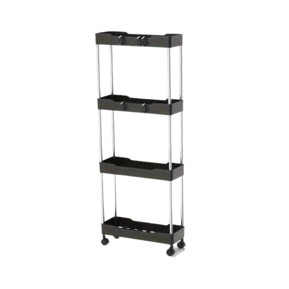 NNETM Bathroom Storage Cart with 4-Tier Rolling Organizer
