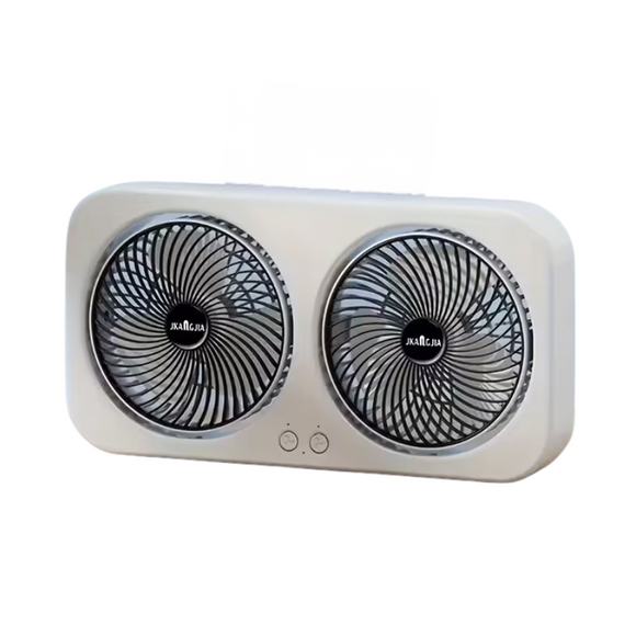 NNETM Dual Head Portable USB Table Fan