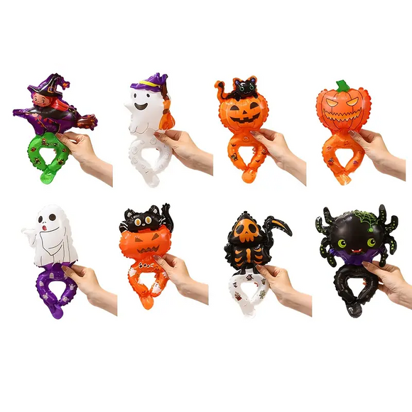 NNETM Halloween Pumpkin Wrist Balloons (50pcs)