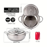NNETM Tempura Fryer Pan with Thermometer