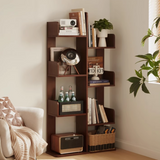 NNETB Wood Cactus Bookshelf Floor Standing Rack