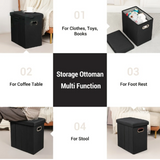 NNETM Folding Storage Stool Space-Saving Organizer