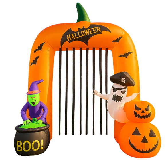 NNEOBA Halloween Inflatable Pumpkin Arch with LED Lights