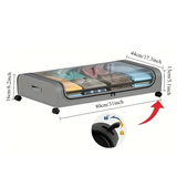 NNETM Under Bed Storage Container with Wheels & Lid