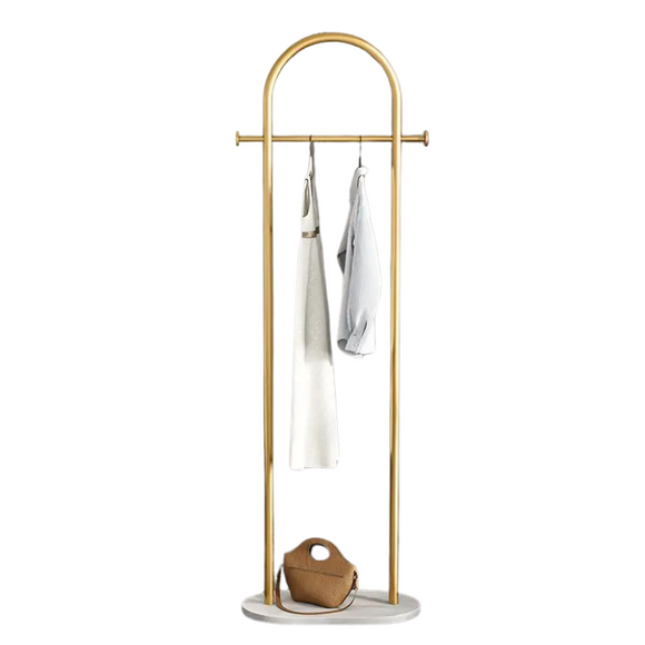 NNETM Marble Clothes with Metal Frame Hanger Rack