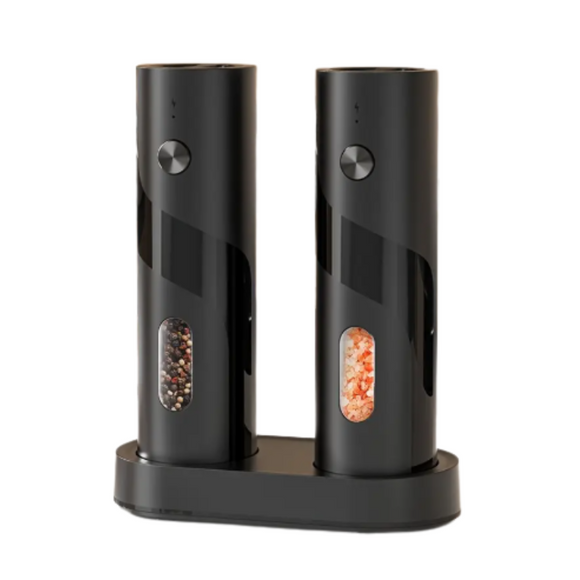 NNETM Electric Salt & Pepper Grinder Set with Charging Base (2 pcs)