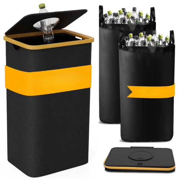 NNETM Household Recycling Bin with 2 Detachable Inner Bags