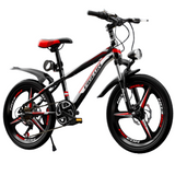 NNETB Kids Mountain Bike Dual Disc Red Bicycle (24-Inch)