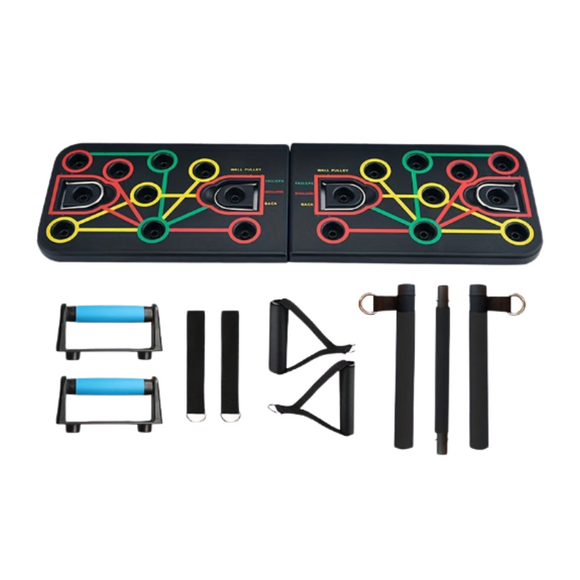 NNETM Push-Up Board Set with Resistance Bands