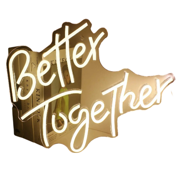 NNEOBA Better Together LED Neon Sign Light - Warm White (42x33.5cm)