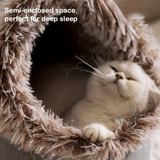 NNETM Donut Plush Cat Bed Cozy Cradle Nest