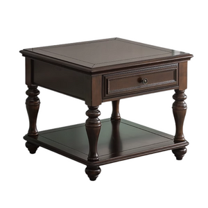 NNETB Retro Solid Wood Square Coffee Side Table