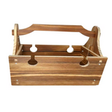 NNEOBA 2-in-1 Wooden Folding Wine Table & Storage Basket