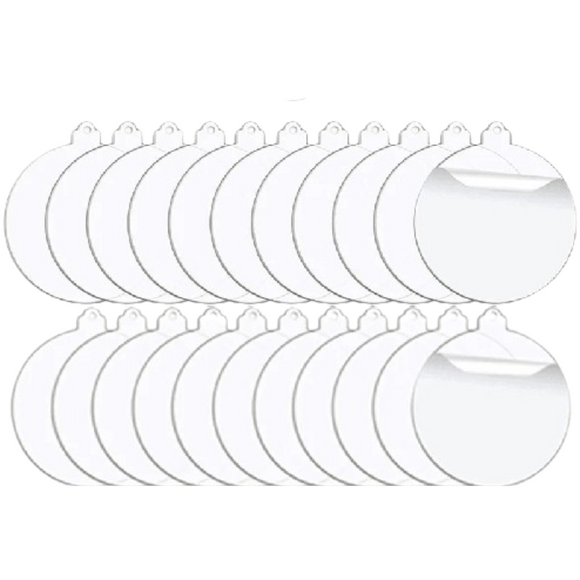 NNEOBA 50pcs Transparent Acrylic Christmas Tree Ornament Bells for DIY Craftin
