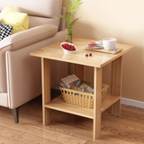 NNETB Small Nordic Side Table with Storage Rack