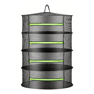 NNETM Hanging Plant Mesh Drying Rack (4-Tier)