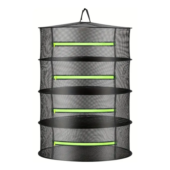 NNETM Hanging Plant Mesh Drying Rack (4-Tier)